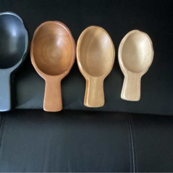 Wooden Serving Spoons Set - Brown ,black andTan, Multi purpose - Picture 5 of 6